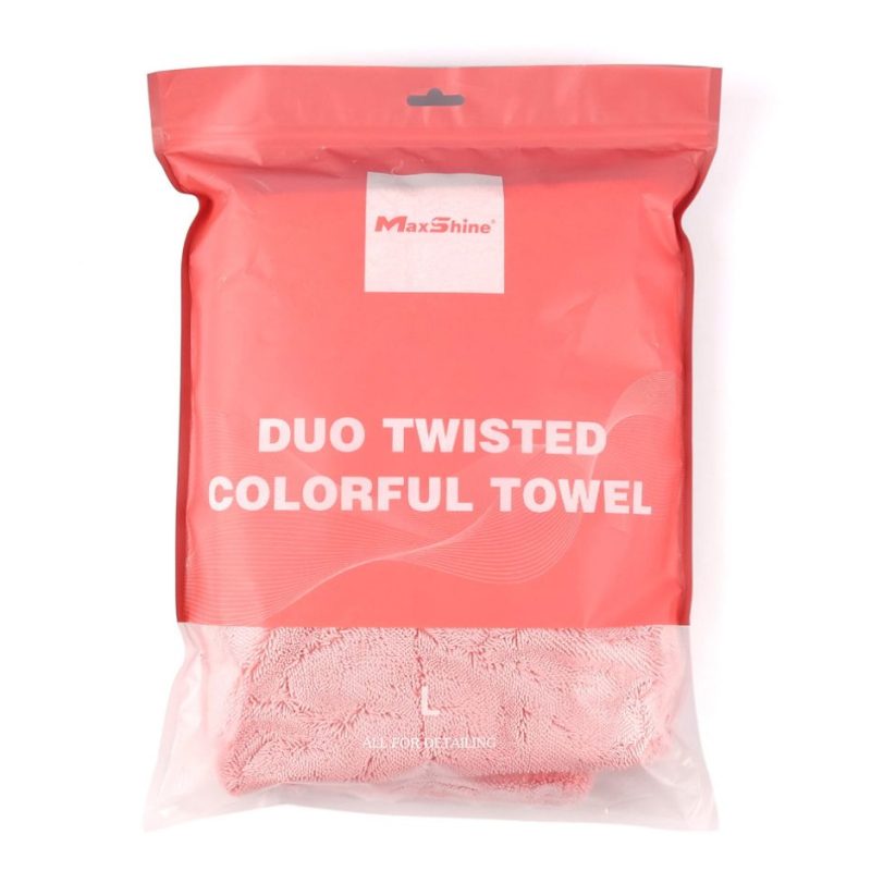MAXSHINE - Πετσέτα μικροϊνών Duo Twisted γκρι-ροζ 1200GSM 60 Χ 90cm LARGE – πετσέτα μικροϊνών αυτοκινήτου