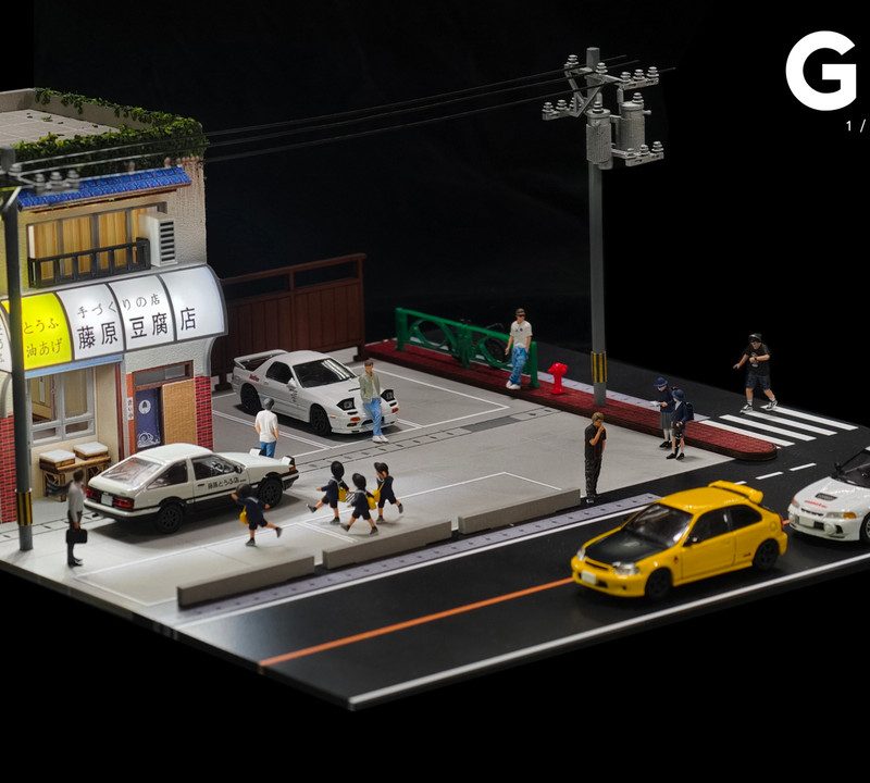 DIORAMA - TOFU SHOP (FUNCTIONAL WINDOWS / FUNCTIONAL GARAGE DOOR / LED LIGHTS) - Diorama scene 1