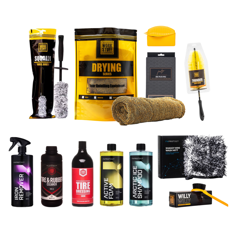 Alpha Omega Ultra Kit - πλήρες σετ πλυσίματος, καθαρισμού ζαντών & ελαστικών